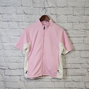 adidas Pink and White Women's Climaproof Wind Jacket